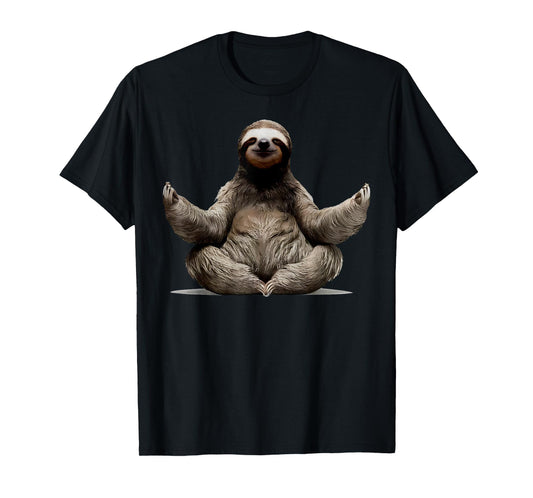 Sloth Yoga Namaste Meditation Buddhist Zen Buddha Women Men T-Shirt