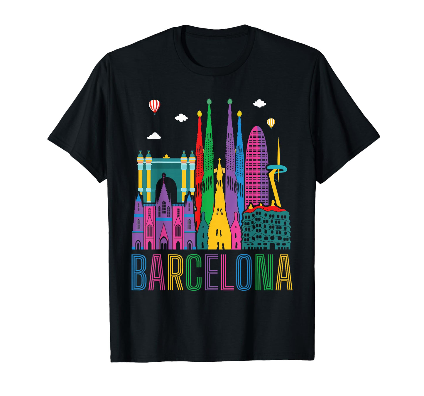 Barcelona City Landscape Attractions Architecture Spain T-Shirt