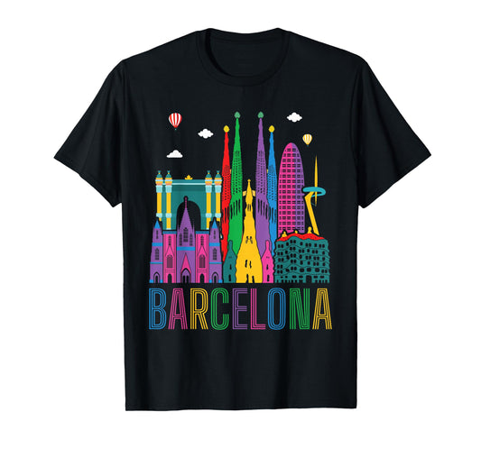 Barcelona City Landscape Attractions Architecture Spain T-Shirt