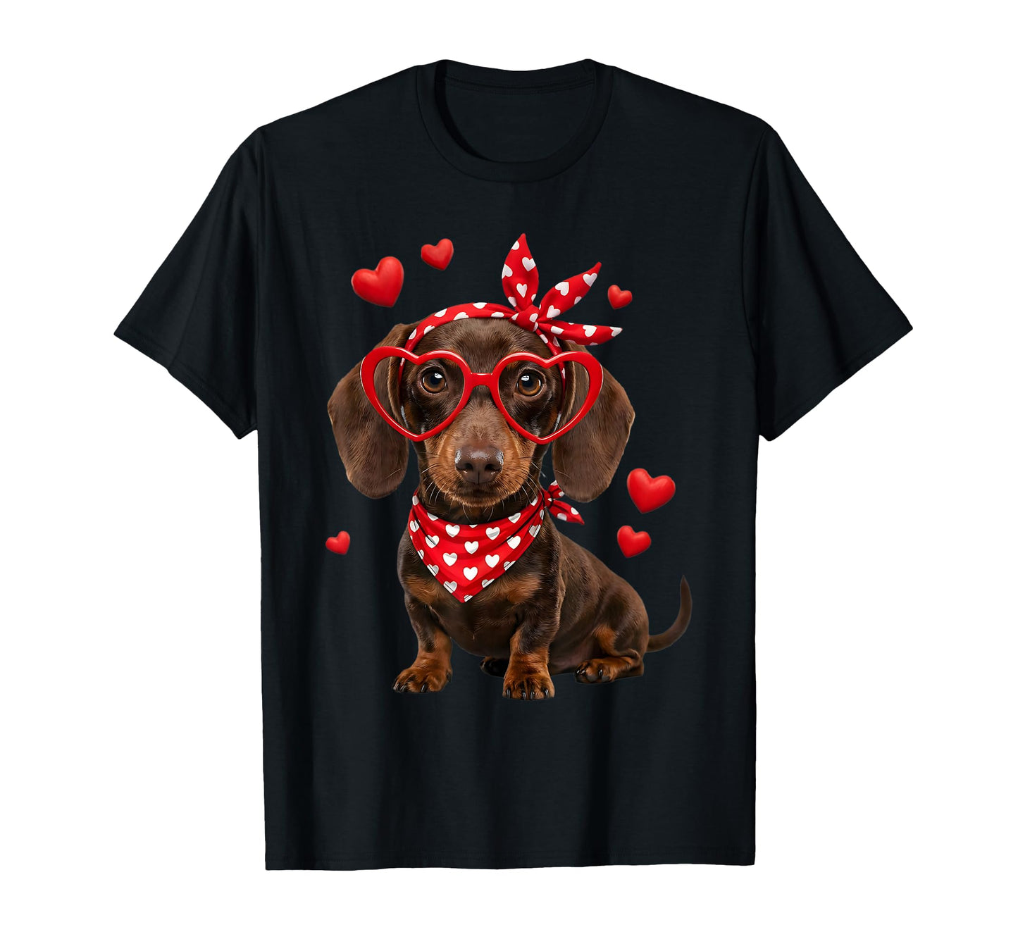 Dachshund Valentines Day Wiener Dog Lover Weenie Heart T-Shirt