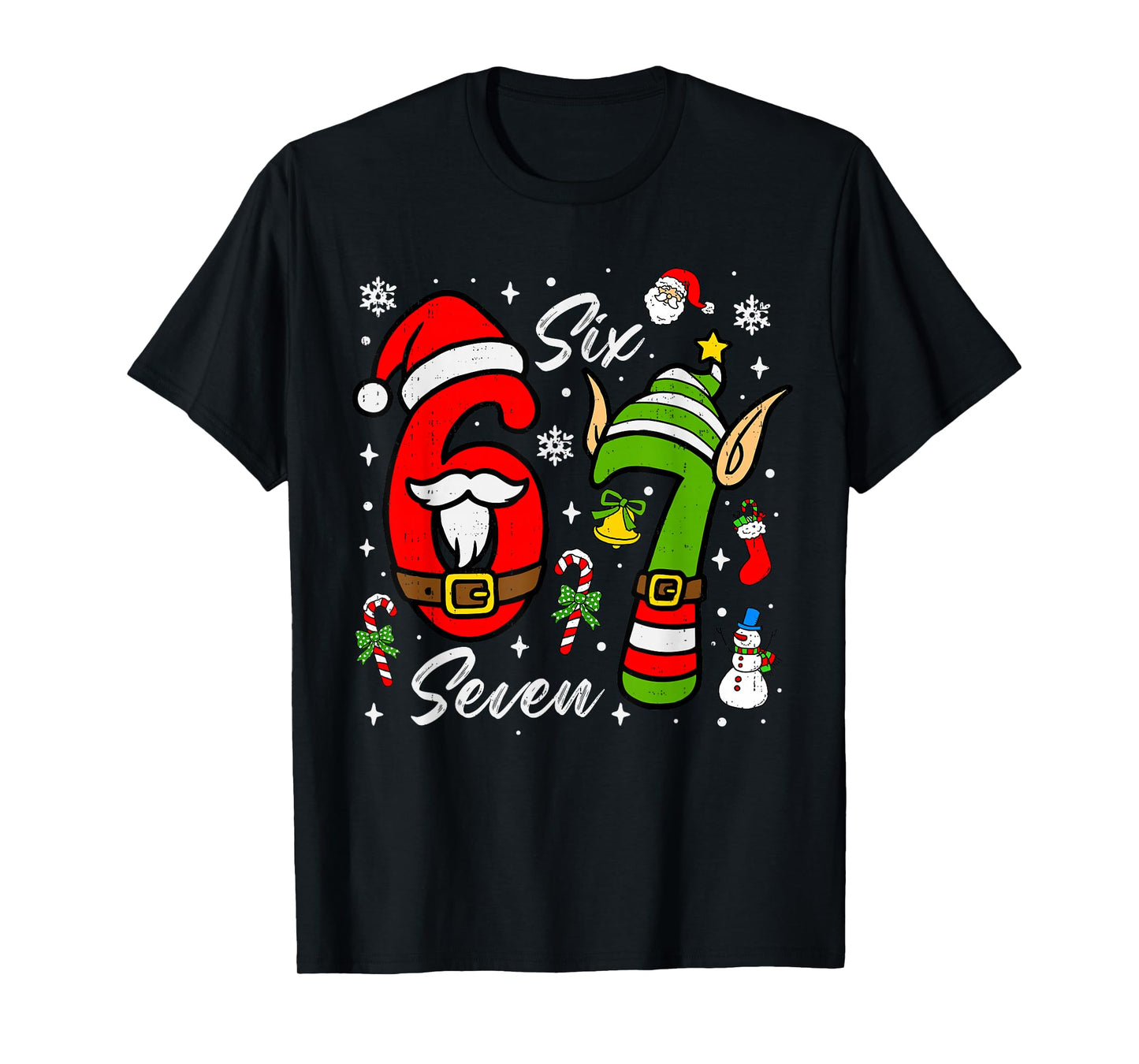 67 Christmas Funny 6 7 Meme Six Seven Xmas Boys Kids Youth T-Shirt