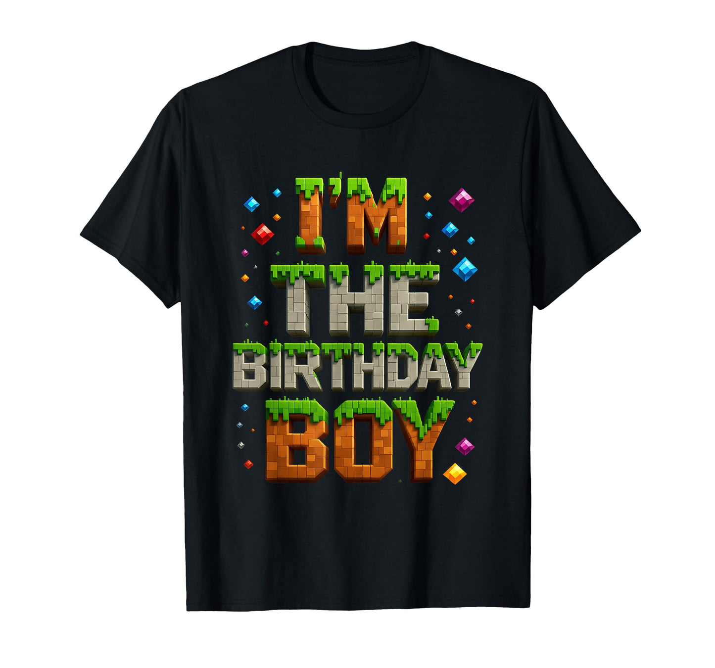 Video Gamer Pixel Number I'm The Birthday Boy Bday Party T-Shirt