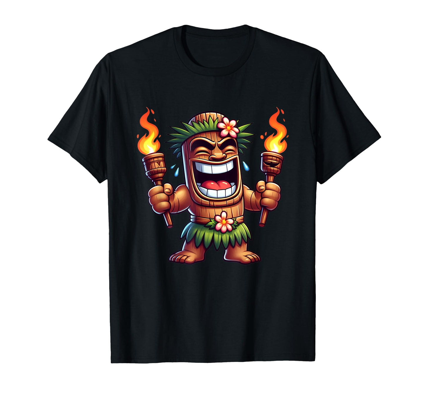 Mens Tiki Shirt Man Hawaiian Summer Tropical Luau Party Kids T-Shirt
