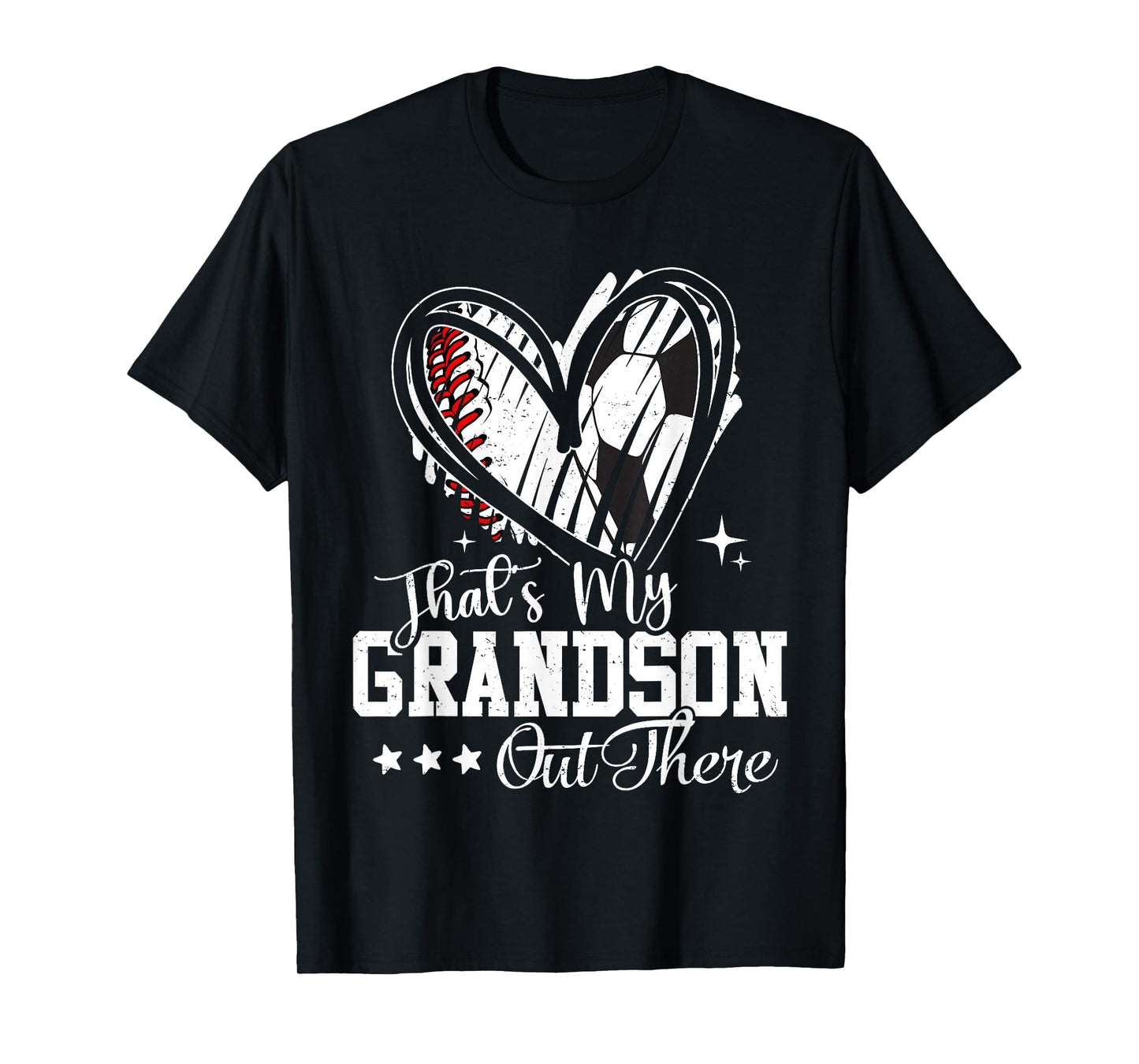 That's My Grandson Out There Baseball Soccer Grandma Grandpa T-Shirt