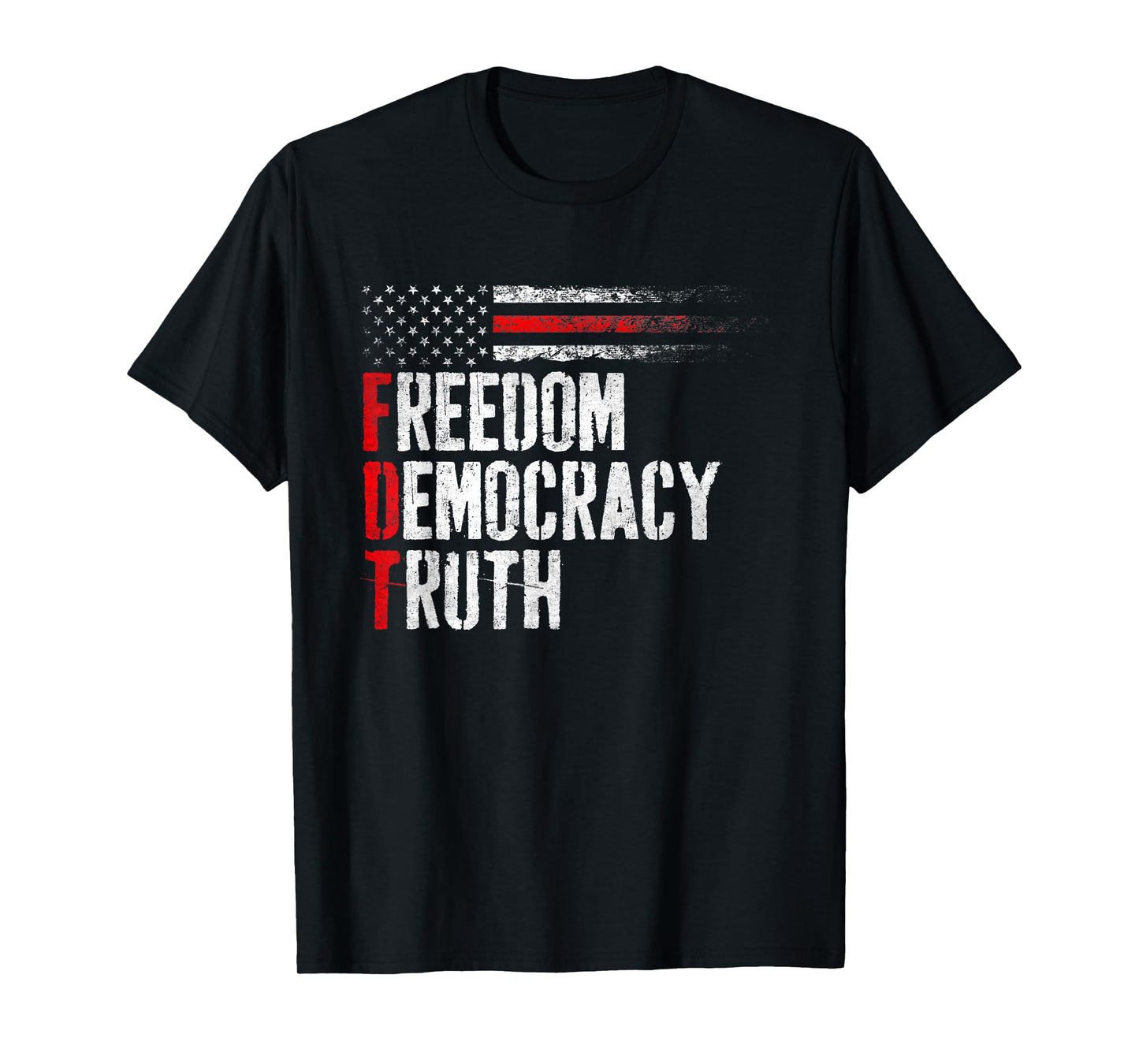 Vintage Freedom Democracy & Truth American Patriot Funny T-Shirt