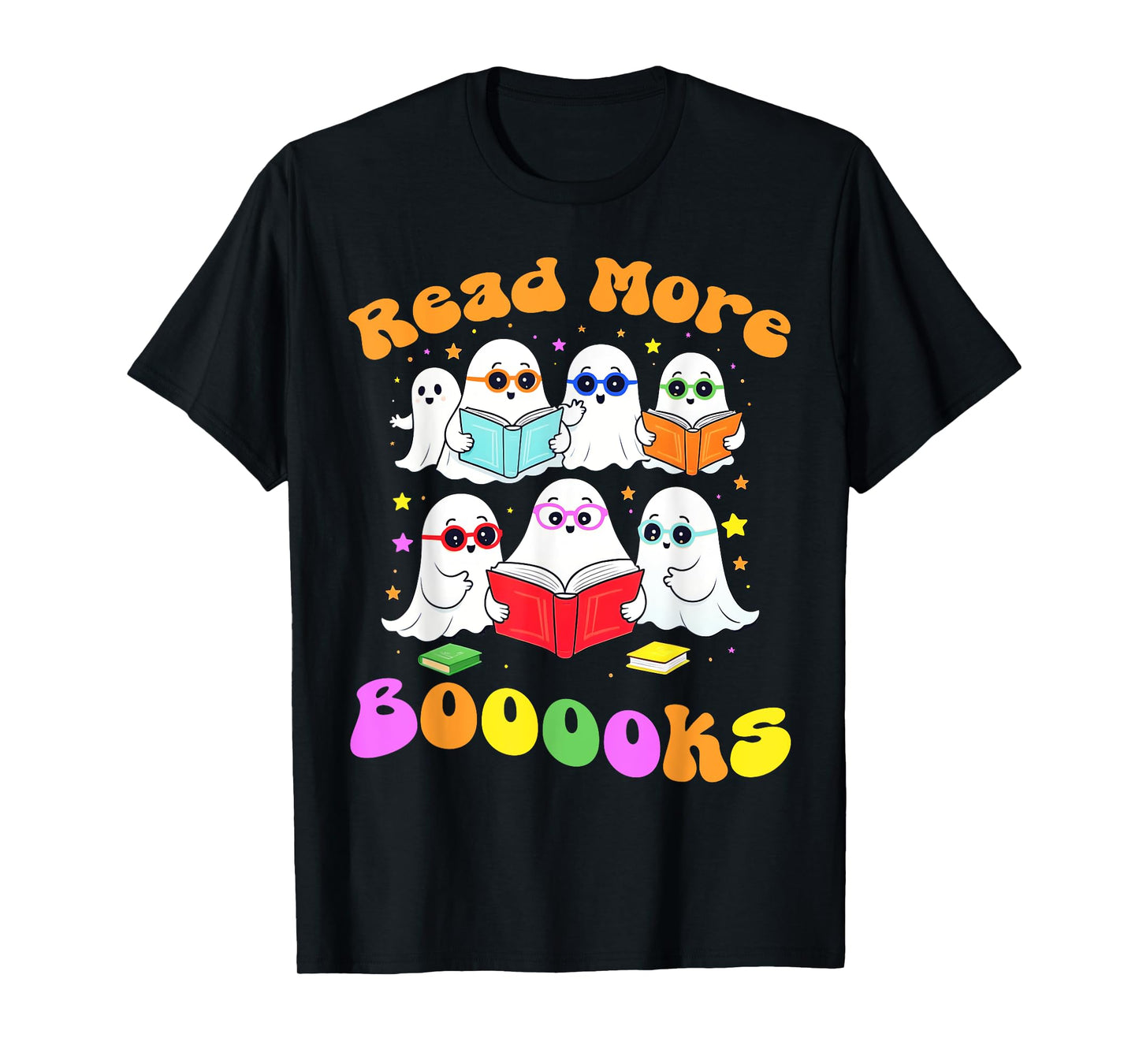 Read More Books Ghost Book Halloween Boooooks Teacher Kids T-Shirt