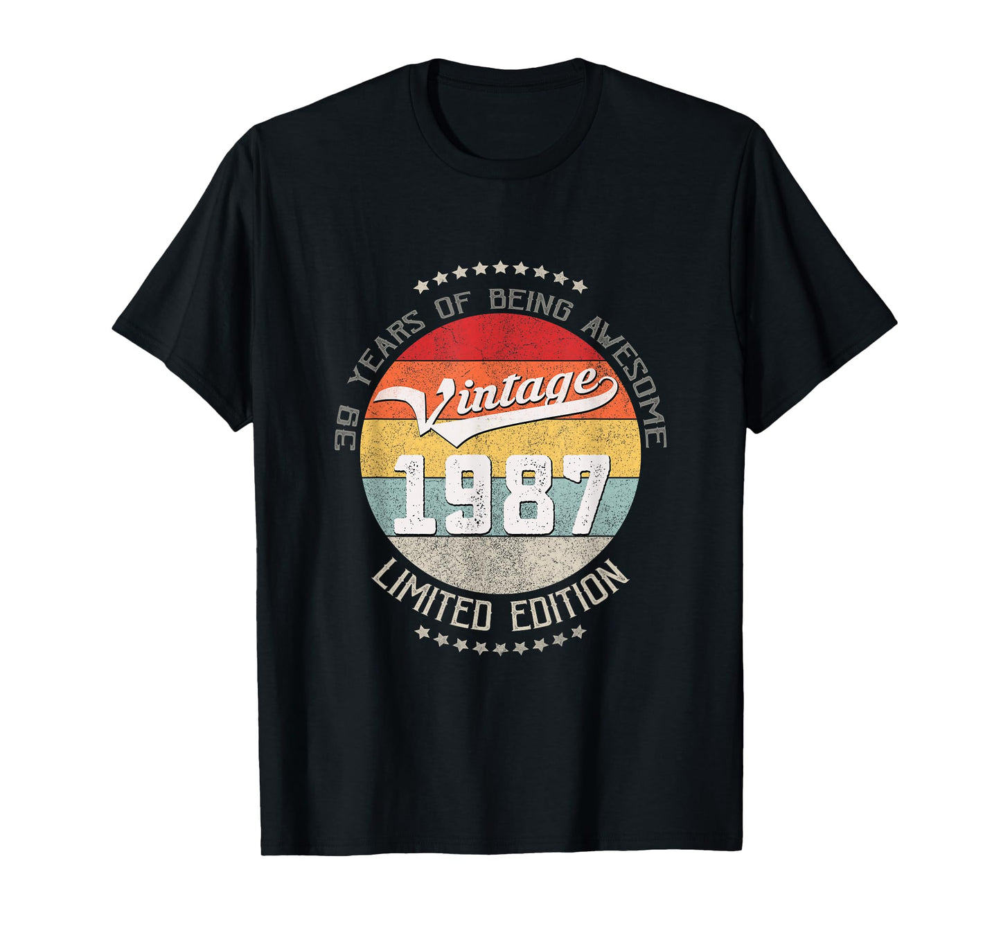 39th Birthday Gift Vintage Being Awesome 1987 39 Years Old T-Shirt
