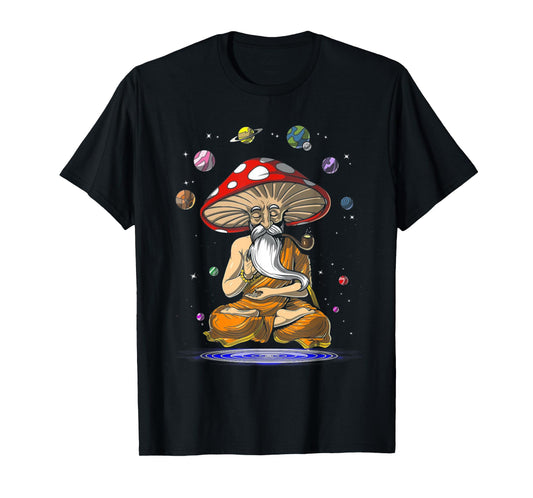 MAGIC MUSHROOMS YOGA Buddha Zen Funny Women Men Yoga Lovers T-Shirt