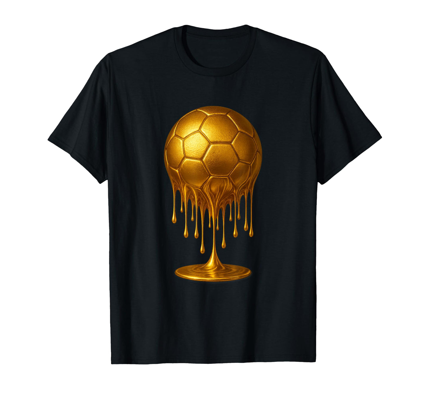 Dripping Gold Drip Soccer Game Day Player Coach Baller T-Shirt