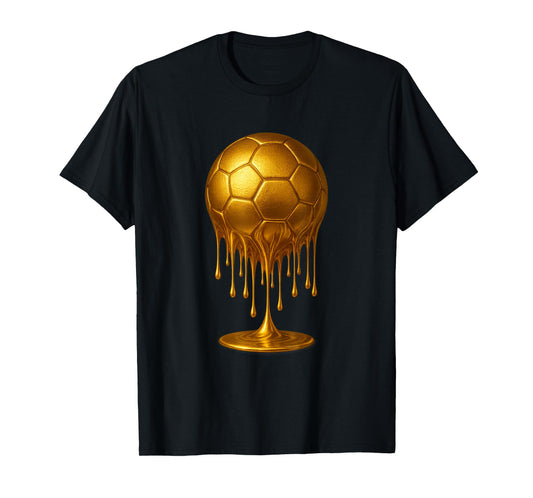Dripping Gold Drip Soccer Game Day Player Coach Baller T-Shirt