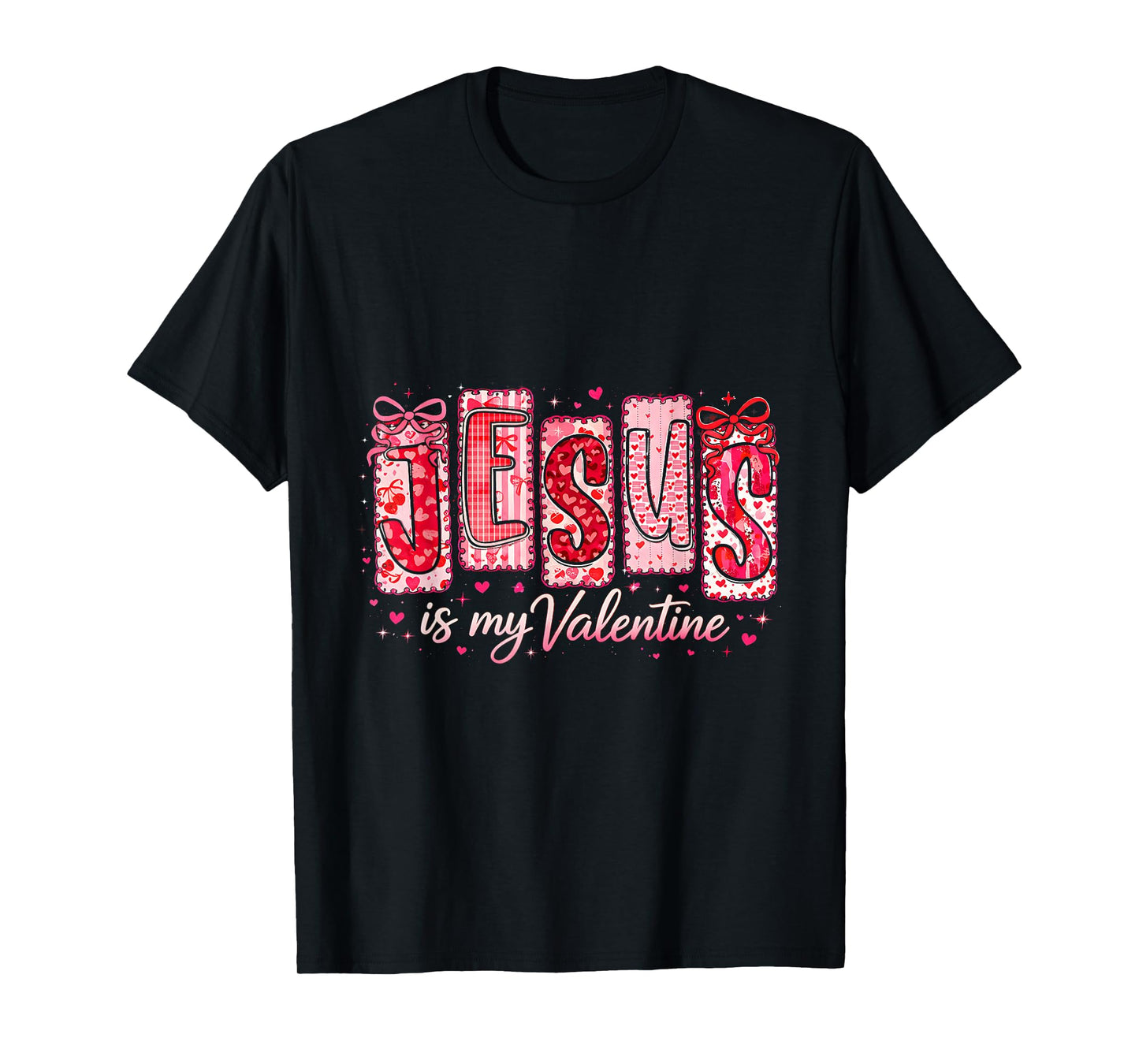 Jesus Loves Me God Religious Christian Valentine Coquette T-Shirt