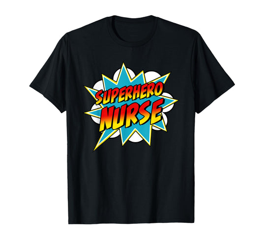 Superhero Nurse | Nurse Superpower Retro Comic T-Shirt