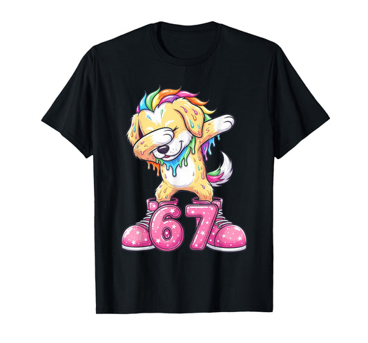 67 Christmas Funny 67 Brainrot Youth Kids Dog 67 T-Shirt