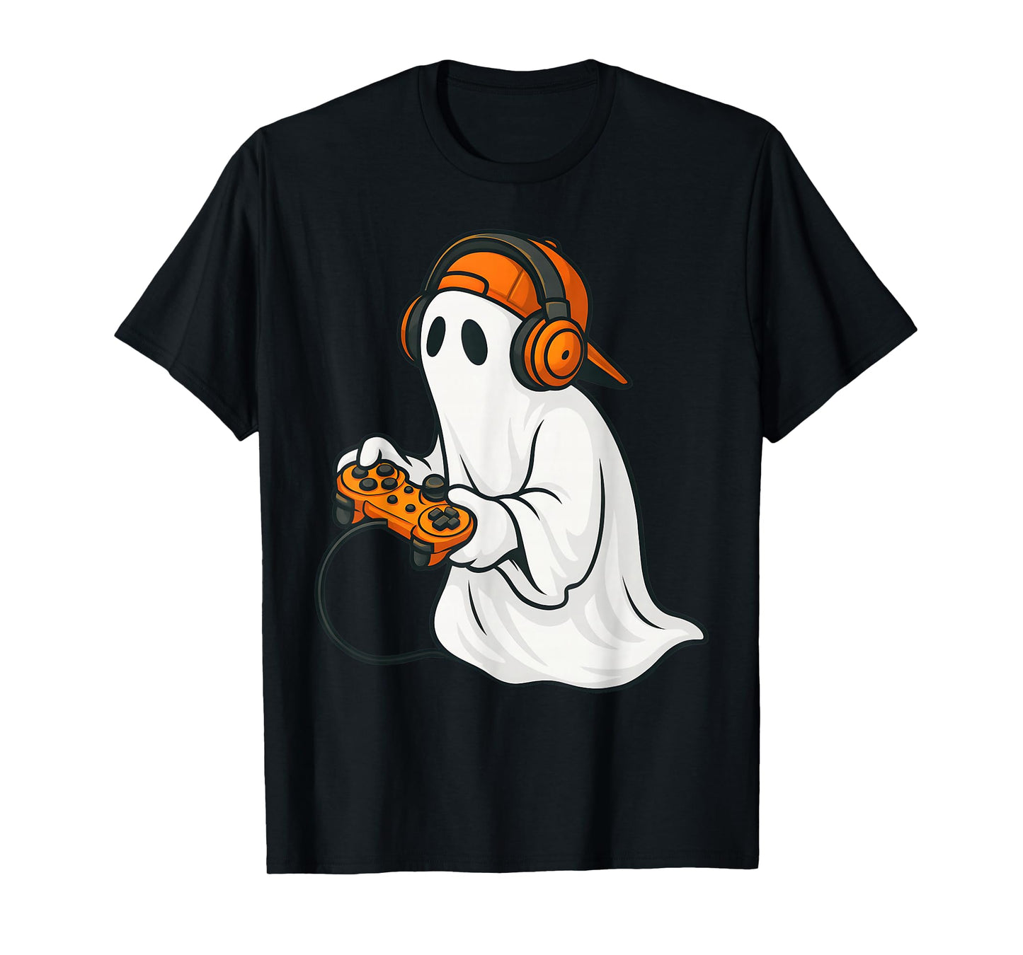Halloween Scary Ghost Gamer Funny Video Gaming Boys Men Kids T-Shirt