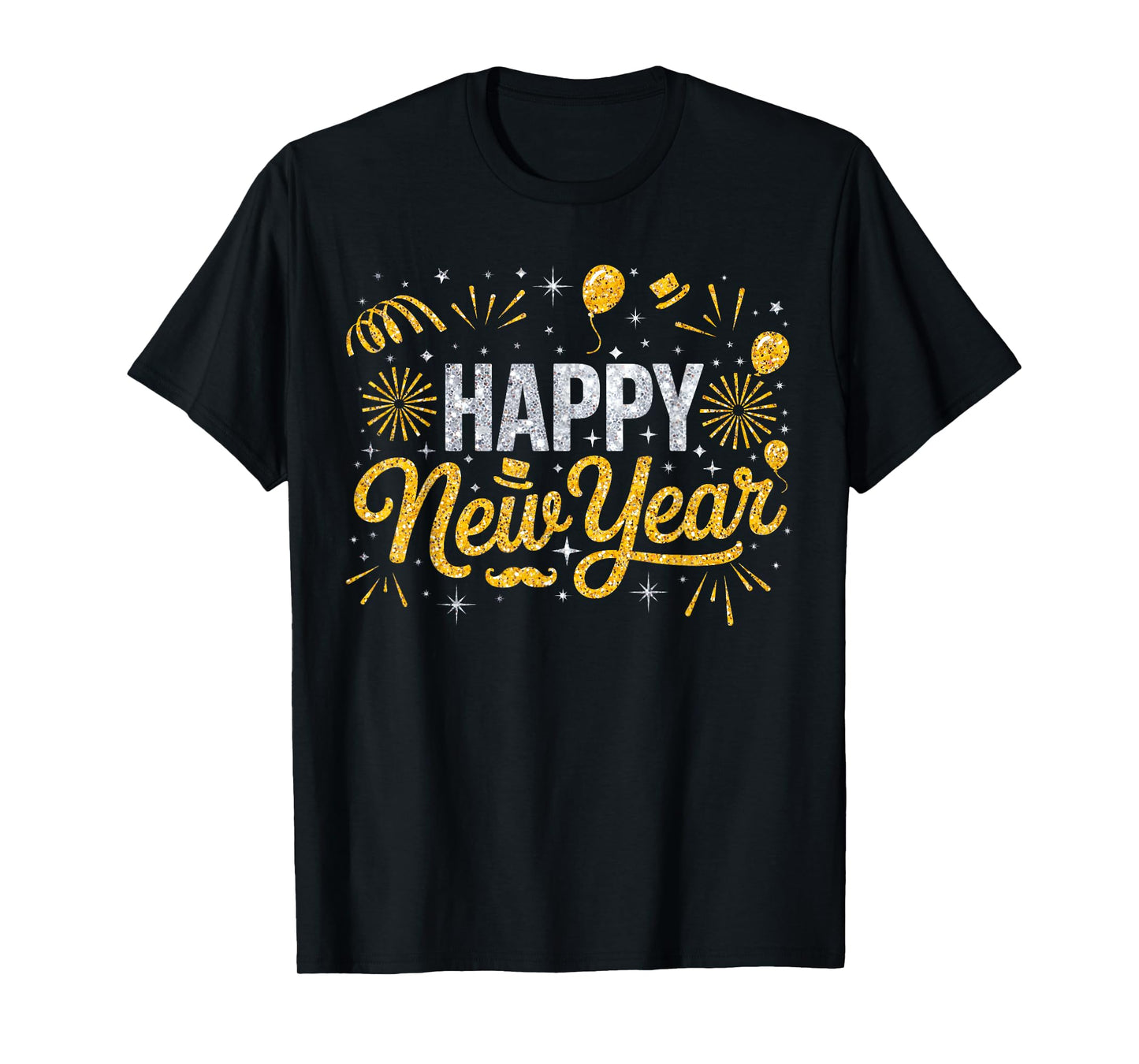 Happy New Year's Eve 2026 Fireworks Balloons Family Matching T-Shirt