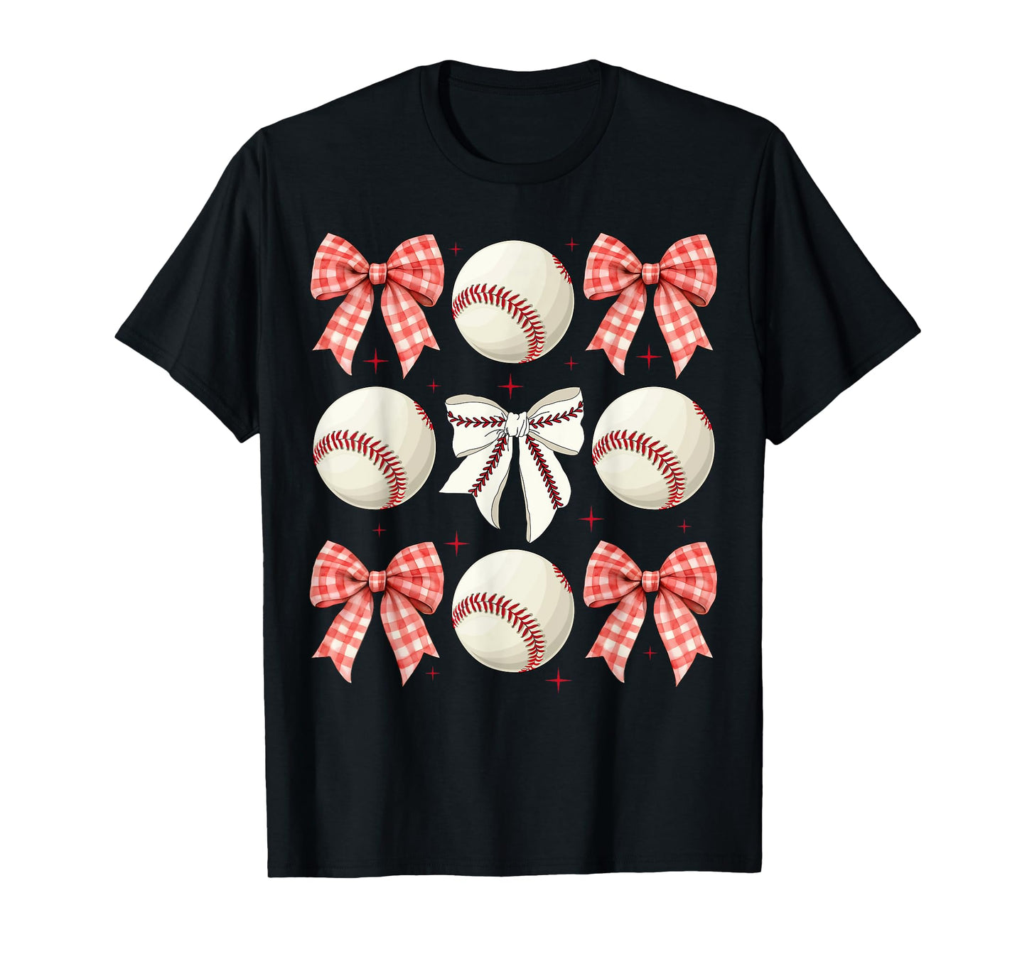 Cute Baseball Sister Mom Girls Toddler Coquette Bow Baseball T-Shirt