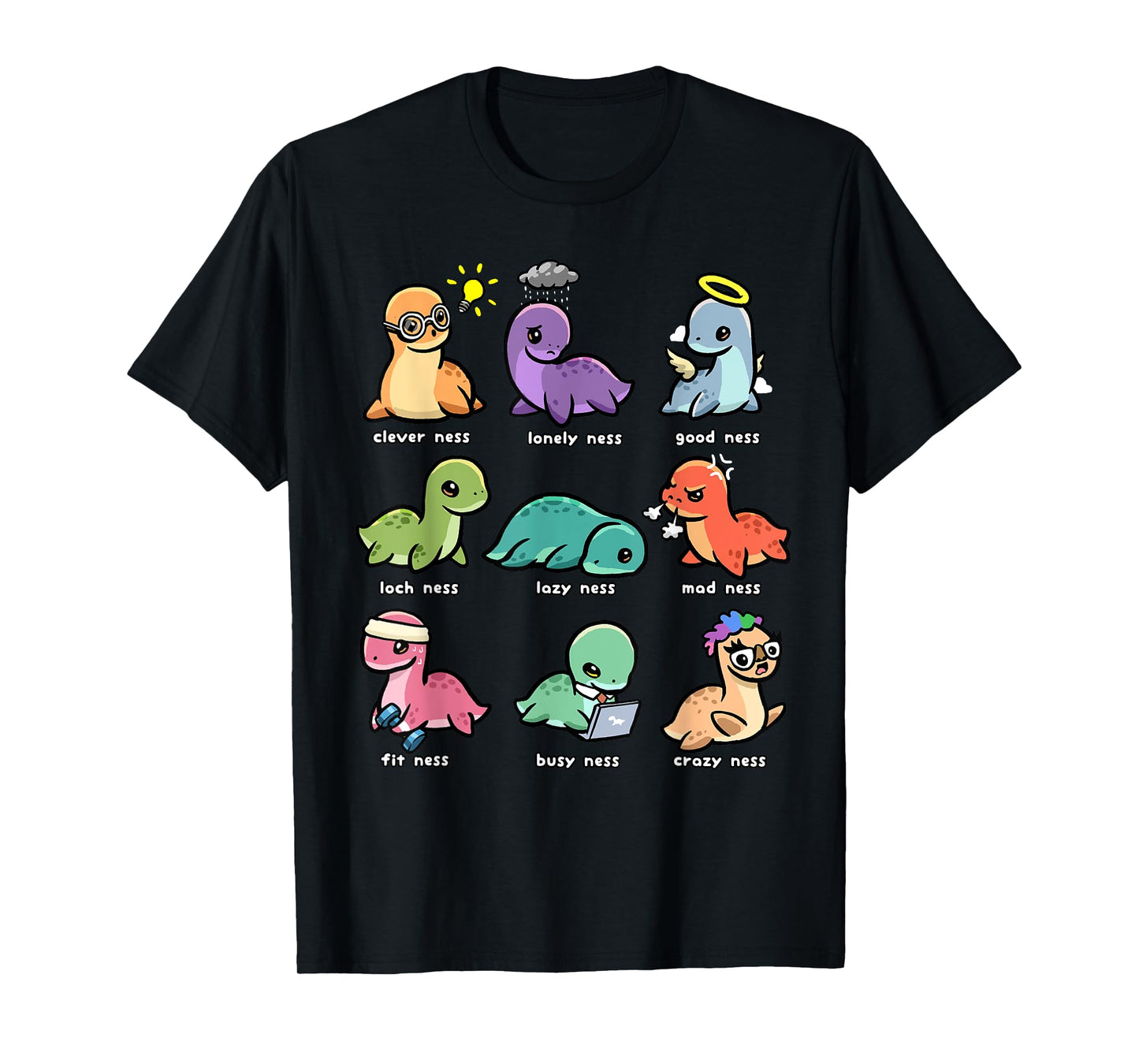Loch Ness Monster Shirt Funny Types of Ness Cryptid Nessie T-Shirt