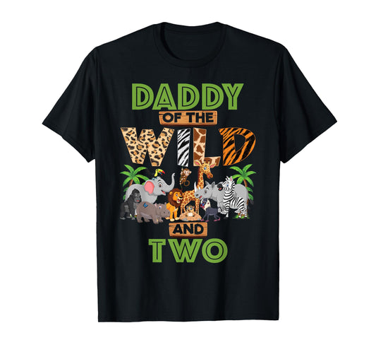2nd Birthday Zoo Safari Jungle Daddy Of The Wild and Two T-Shirt