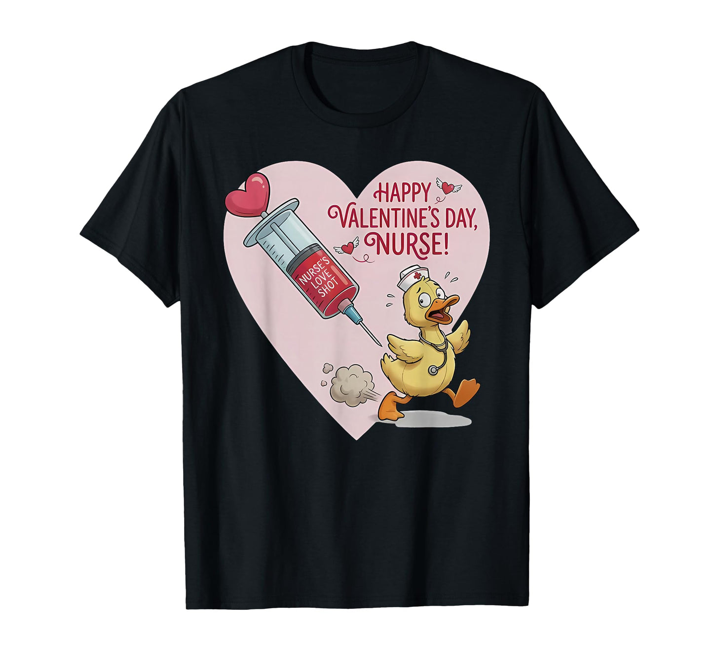 Happy Valentine’s Day Nurse Funny Goose Nurse T-Shirt