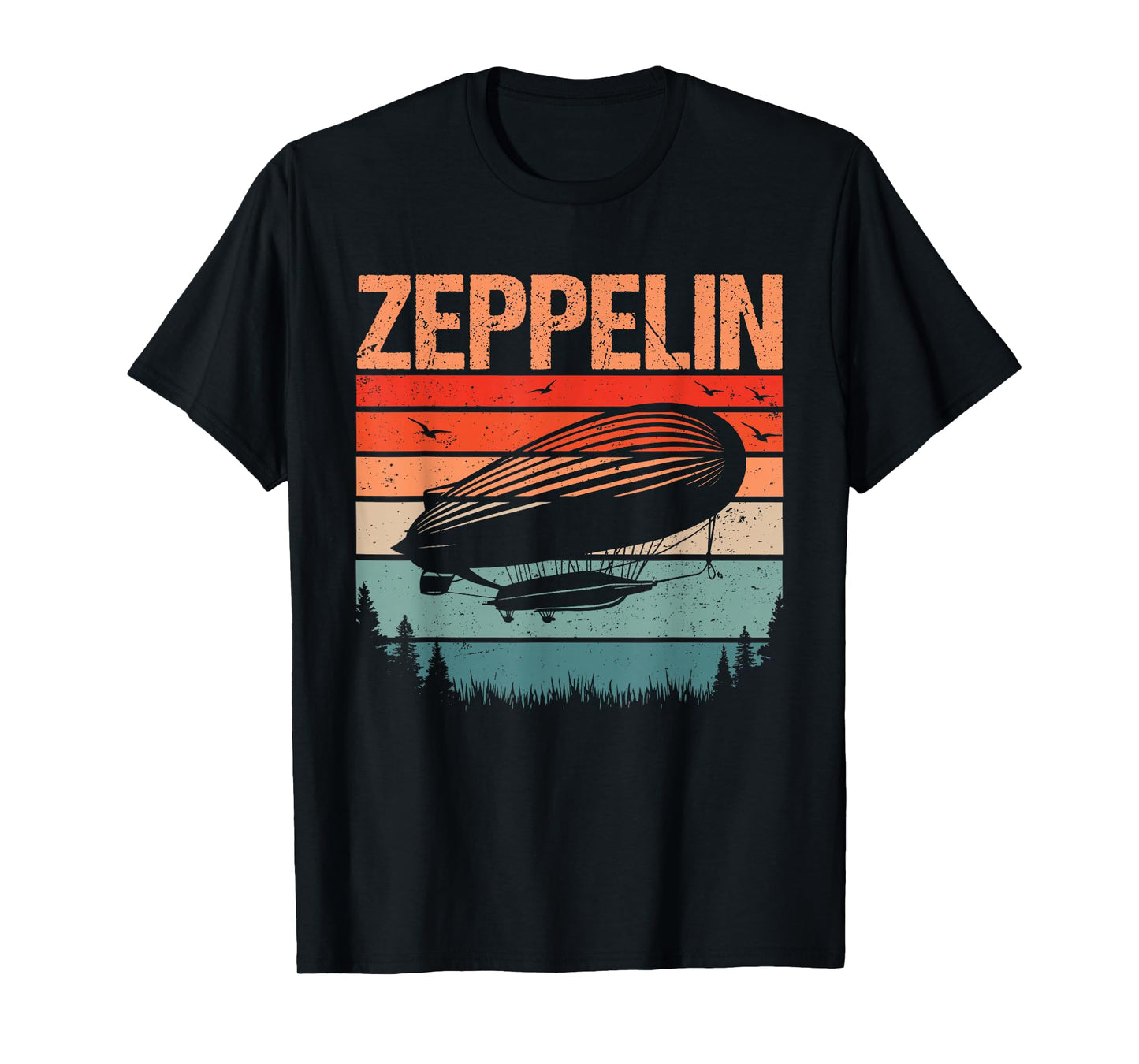 Retro Vintage Zeppelin Airship Aviation Blimp Men Women Kids T-Shirt