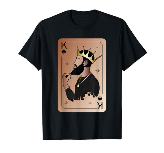 Spades King Card Black Man Crown Black History Month T-Shirt