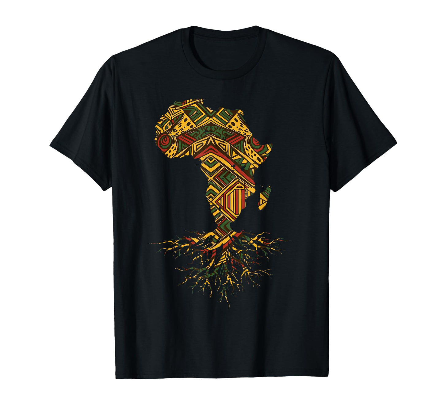 Black History Africa Map Roots African Pride Men Women Kids T-Shirt