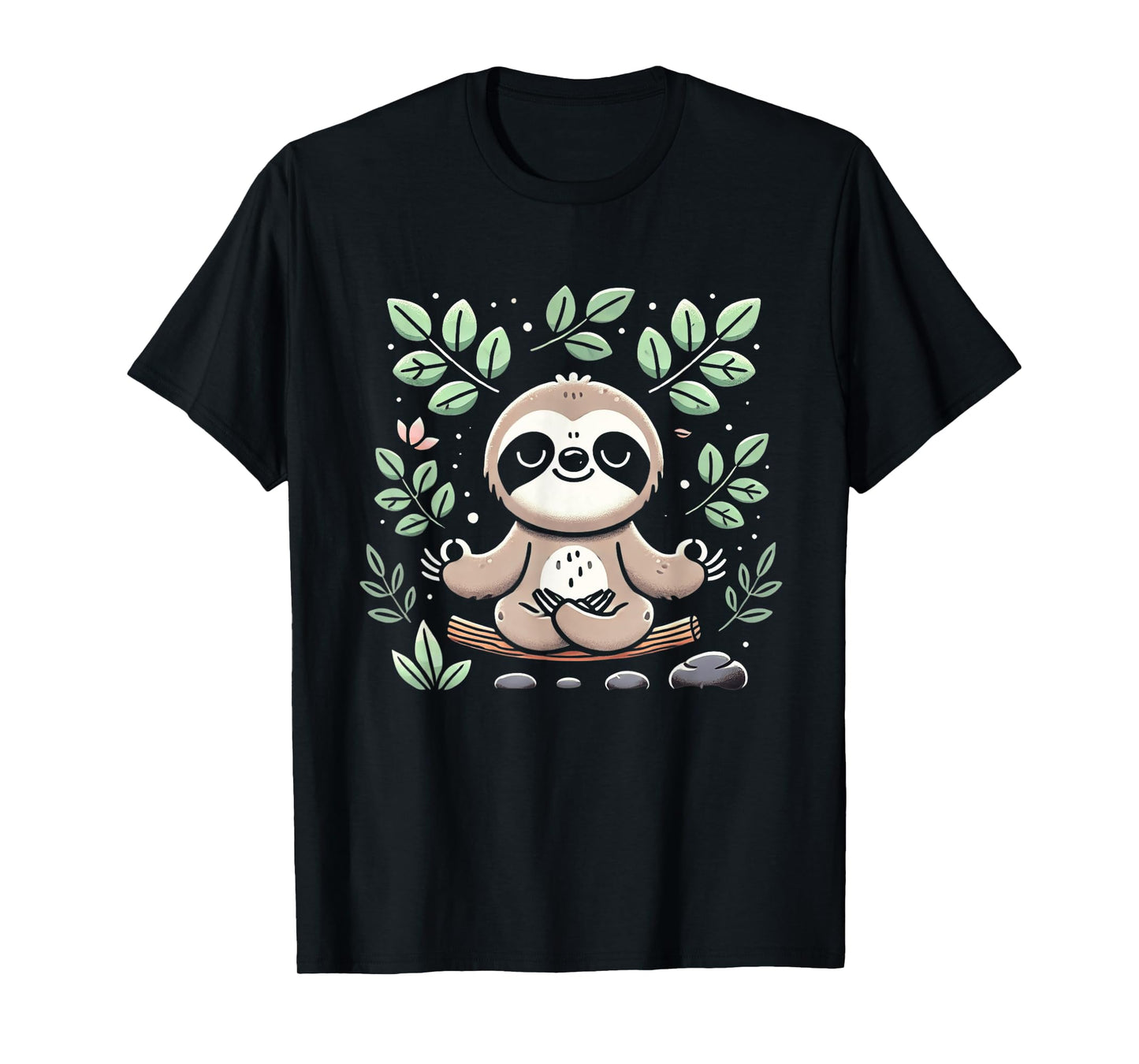 Cute Funny Sloth Meditating Meditation Peace Zen Sloth T-Shirt