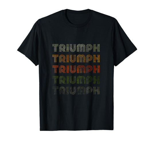 Love Heart Triumph Tee Grunge Vintage Style Black Triumph T-Shirt