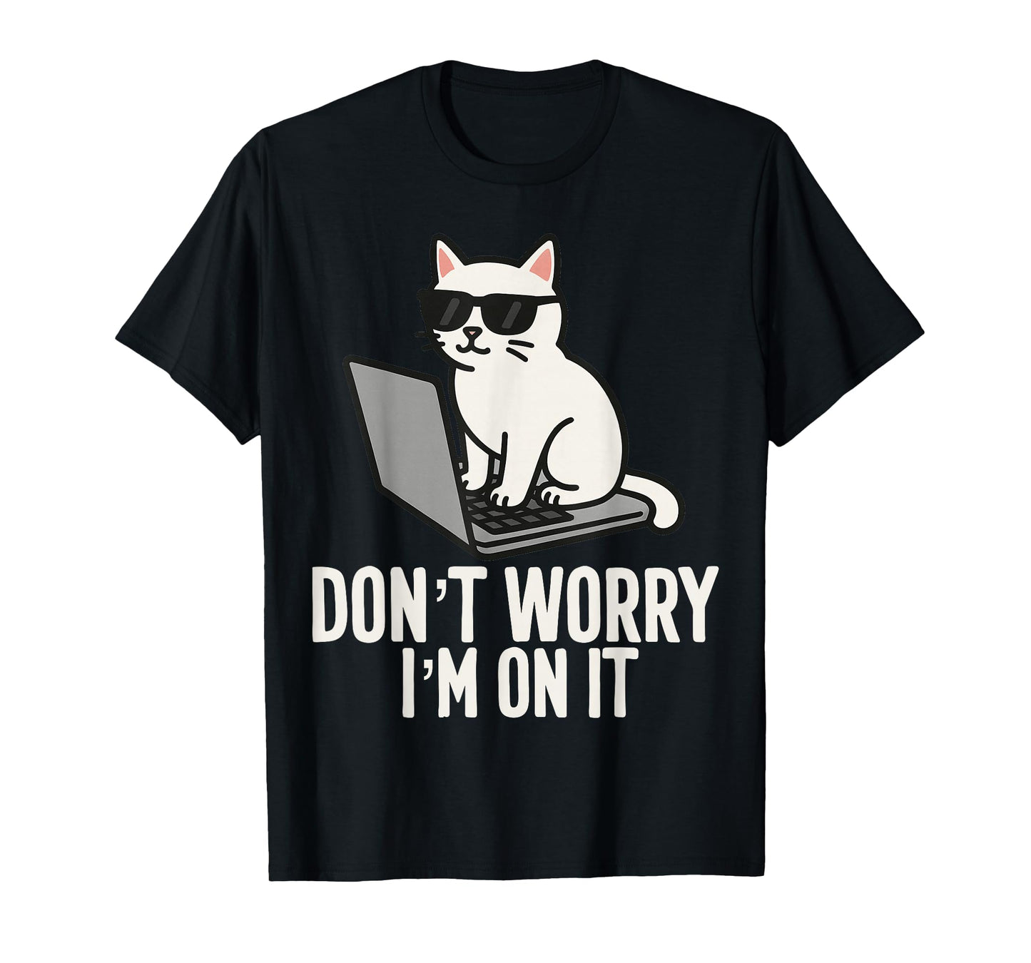 IT Tech Humor Workplace Meme Help Desk Specialists Cat tee T-Shirt