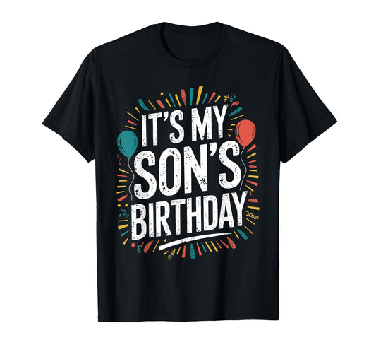 Distressed It's My Son's Birthday Vintage Men Women Kids T-Shirt