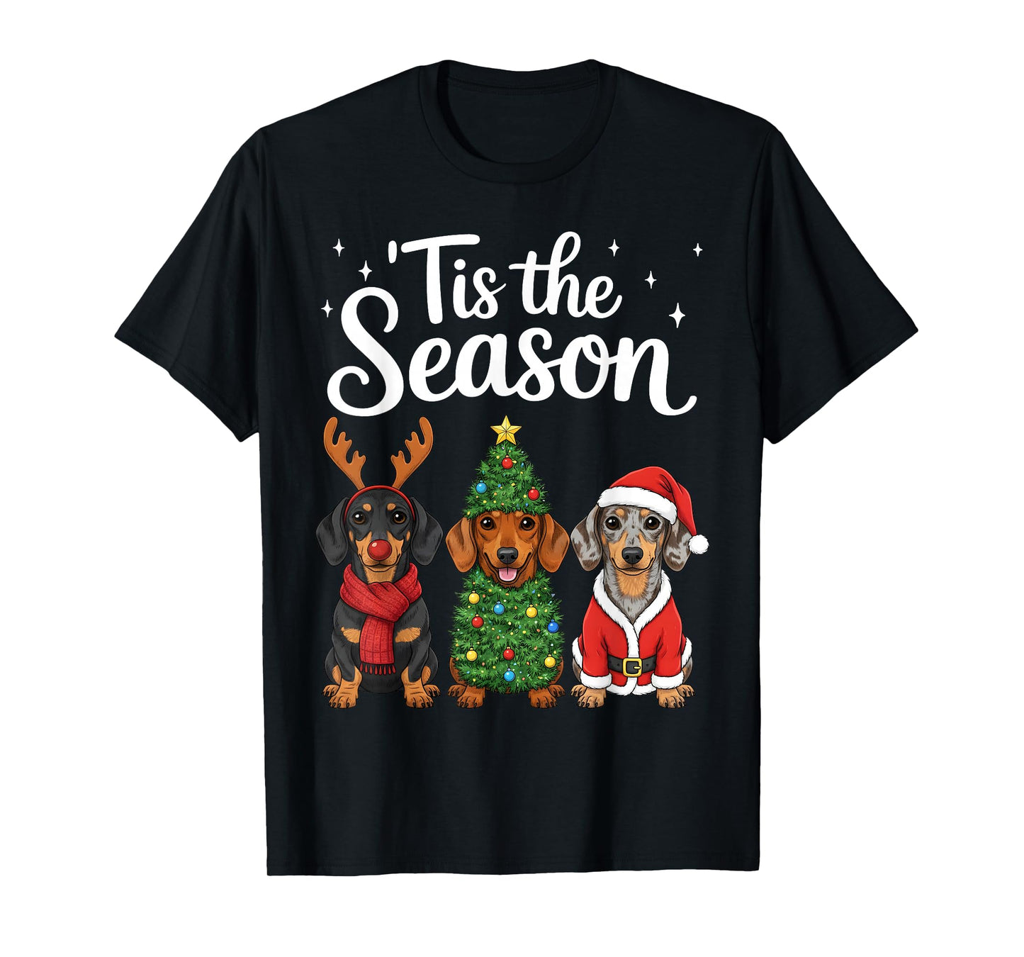 Tis The Season Dachshund Christmas Santa Weiner Dog Lover T-Shirt