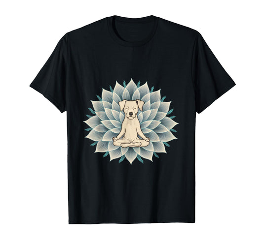 Buddha Yoga Dog Shirt Meditation Lotus Flower T-Shirt T-Shirt for Men Women