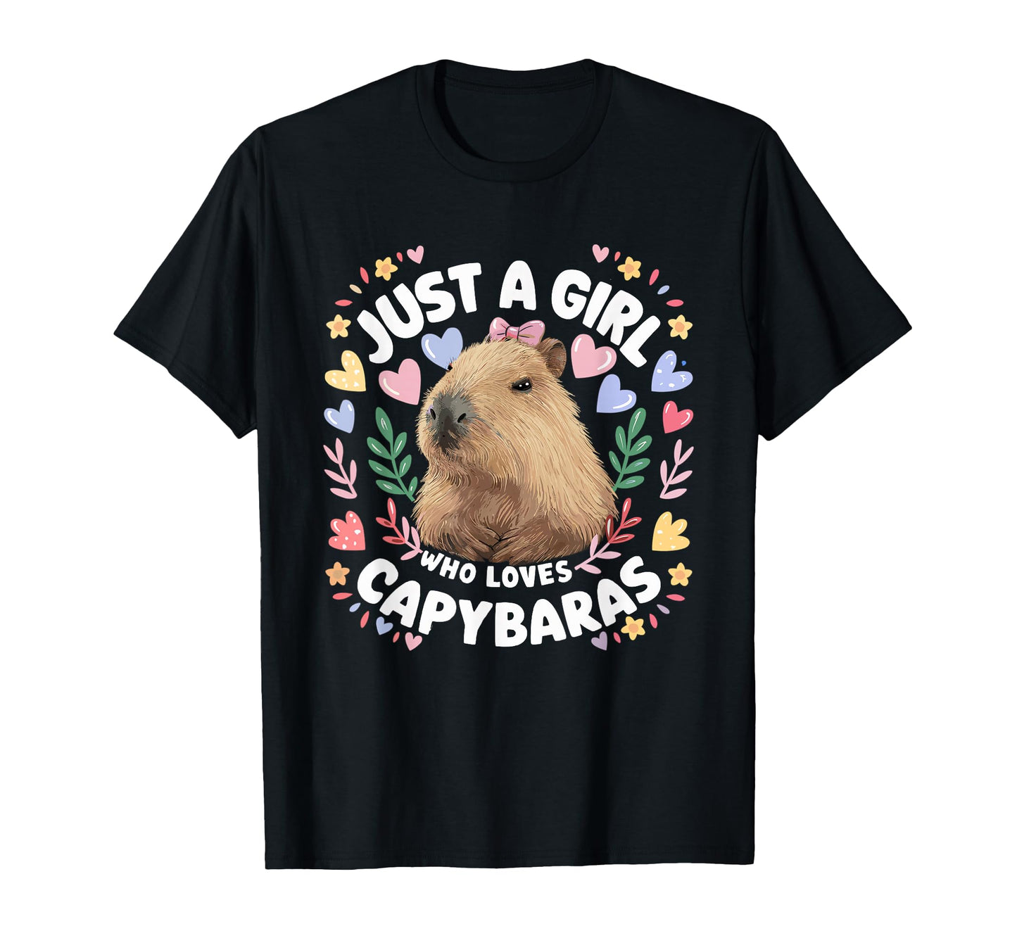 Just a Girl Who Loves Capybaras Cute Capybara Lover Rodent T-Shirt