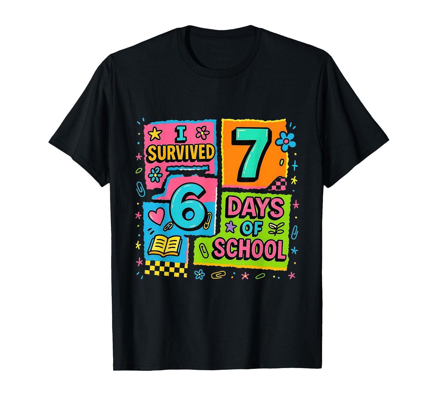 I Survived 67 Days of School Colorful Funny Meme Design T-Shirt