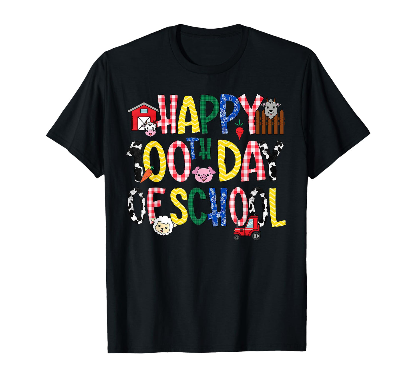 100 Days of School Farm Animal 100th Day of School Kids T-Shirt
