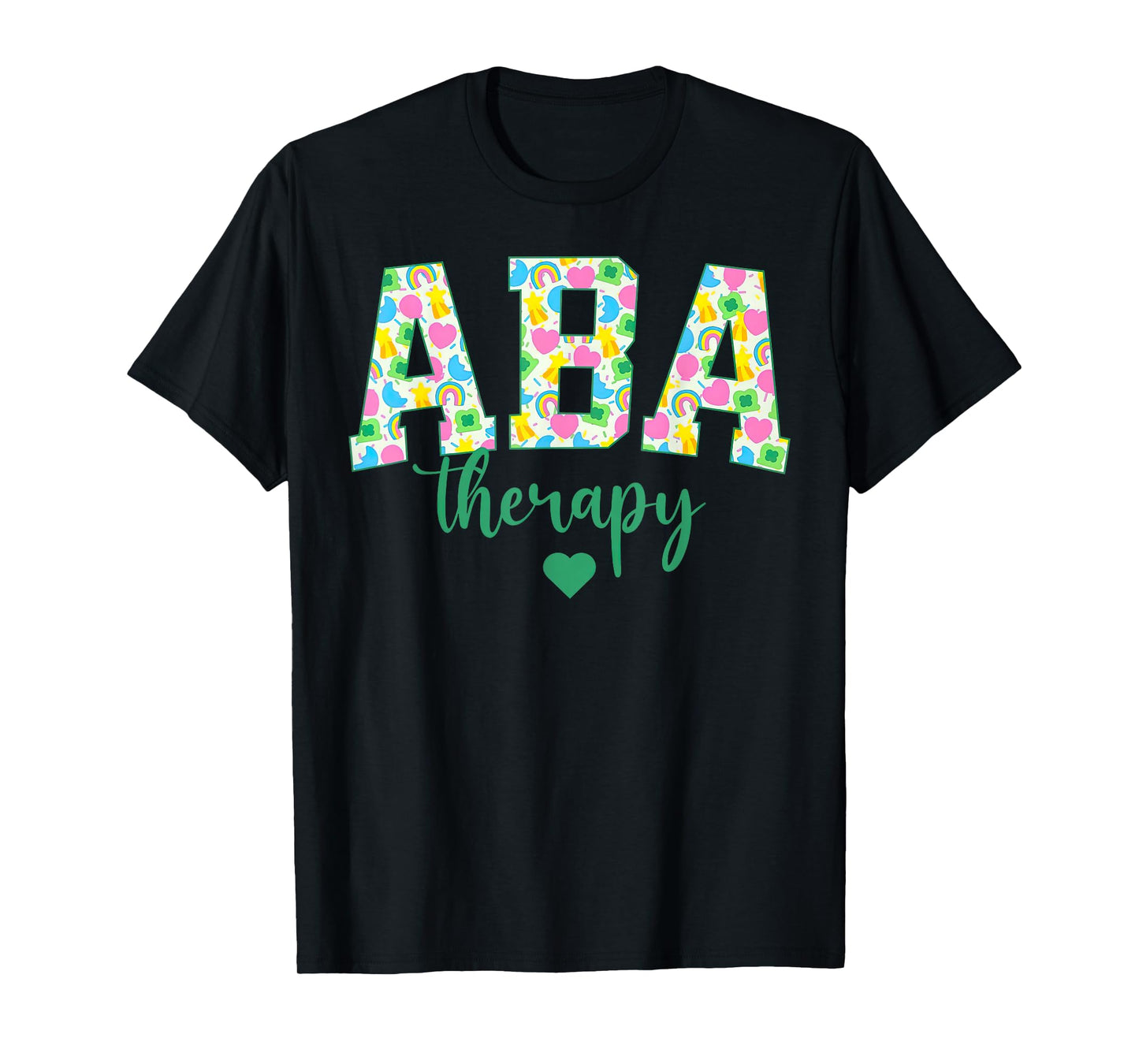 ABA Therapy Lucky Shamrock St Patrick RBT Behavior Therapist T-Shirt