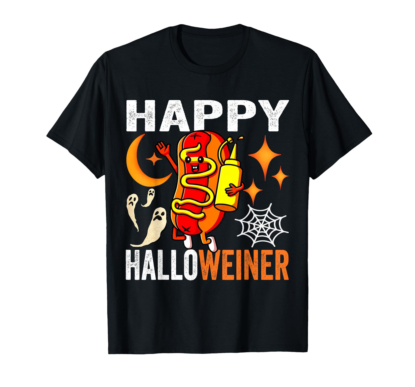 Happy Halloweiner Funny Halloween Party Cute Hot-Dog Costume T-Shirt