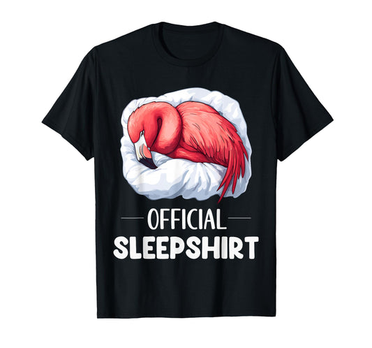 Official Sleepshirt Sleeping Flamingo Animal Lovers Pajama T-Shirt