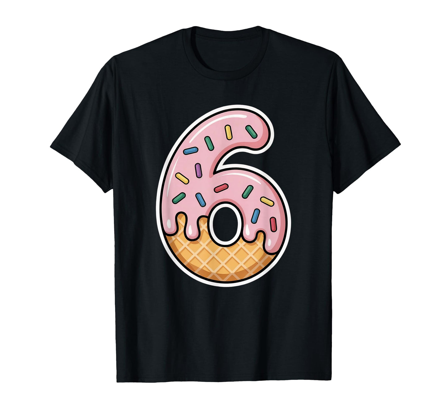 Number 6 Ice Cream Drip Six Seven 67 Meme 6th Birthday Boy T-Shirt