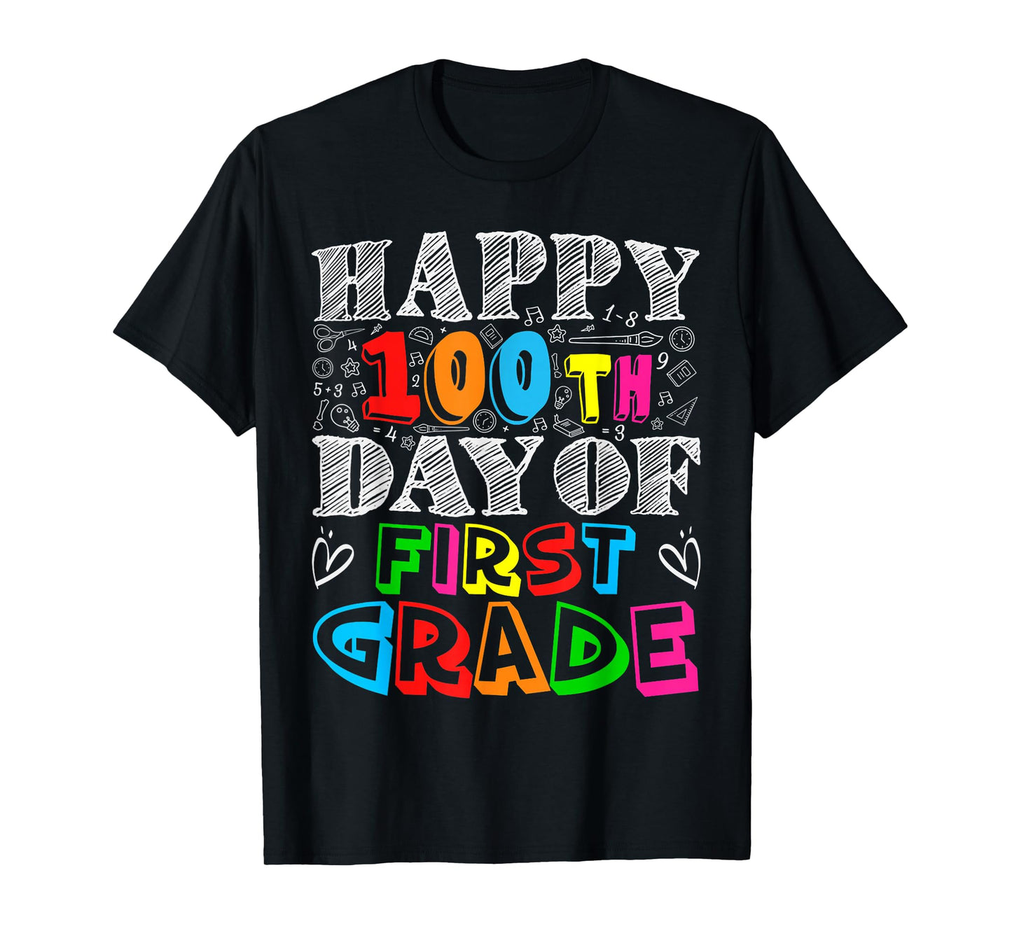Happy 100th Day of 1st Grade Shirt Kids 100 Days of School T-Shirt