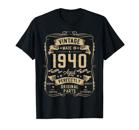 Vintage 1940 85yr 85th Birthday Gifts for Men 85 Years Old T-Shirt