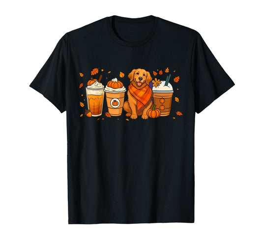 Golden Retriever Pumpkin Spice Fall Dog Fall Autumn T-Shirt