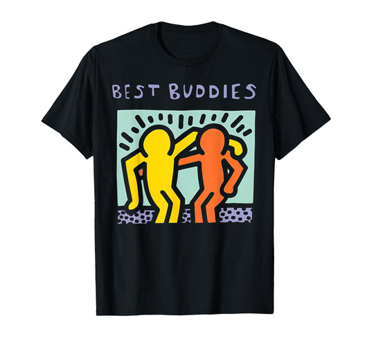 Best Buddies Friendship Retro Graphic Dancing Men Women Kids T-Shirt