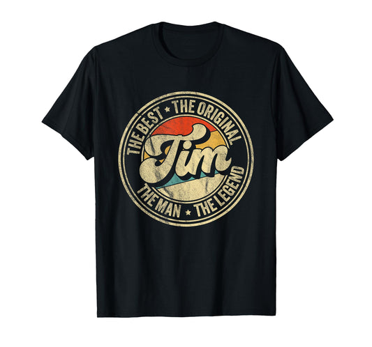 Retro Tim Name Saying For Men Funny Tim T-Shirt