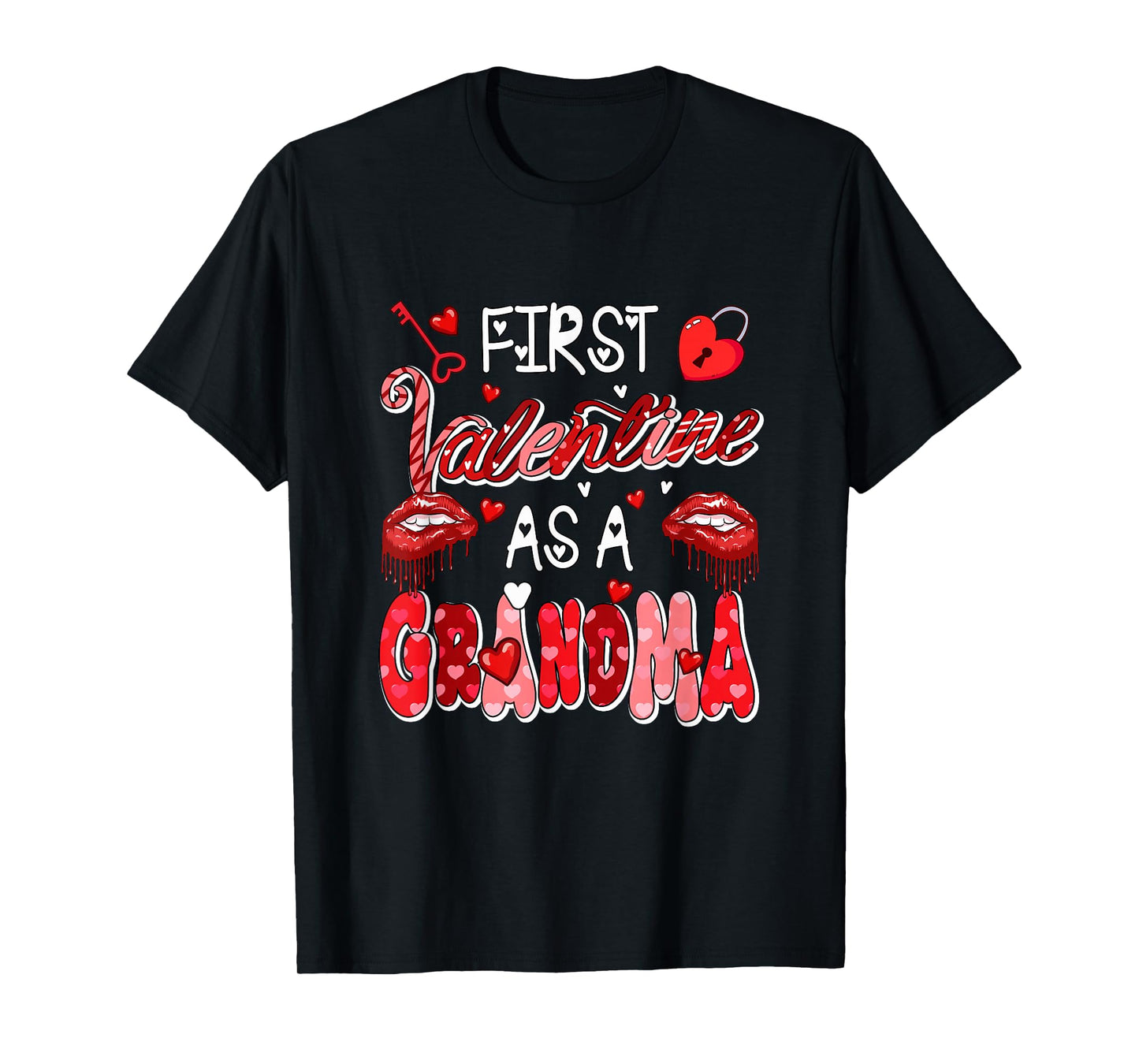 First Valentine As A Grandma Family Proud Expecting New Baby T-Shirt