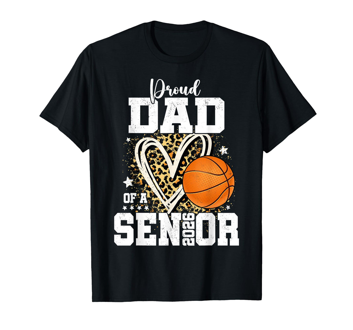 Proud Dad of A 2026 Senior Basketball Graduation Leopard T-Shirt