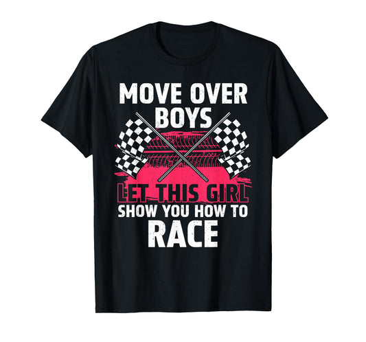 Car Racing Art For Women Girls Race Track Race Car Driver T-Shirt