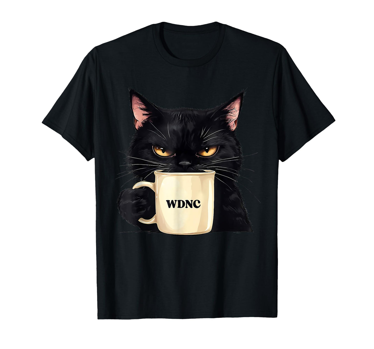 Funny We Do Not Care WDNC Club Black Cat Cool Women Men T-Shirt