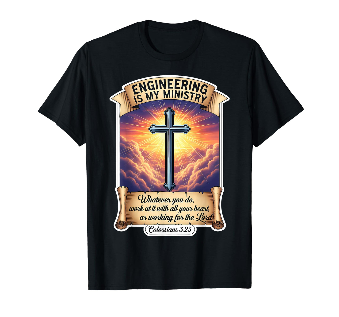 Christian Engineer Engineering is My Ministry Jesus Christ T-Shirt