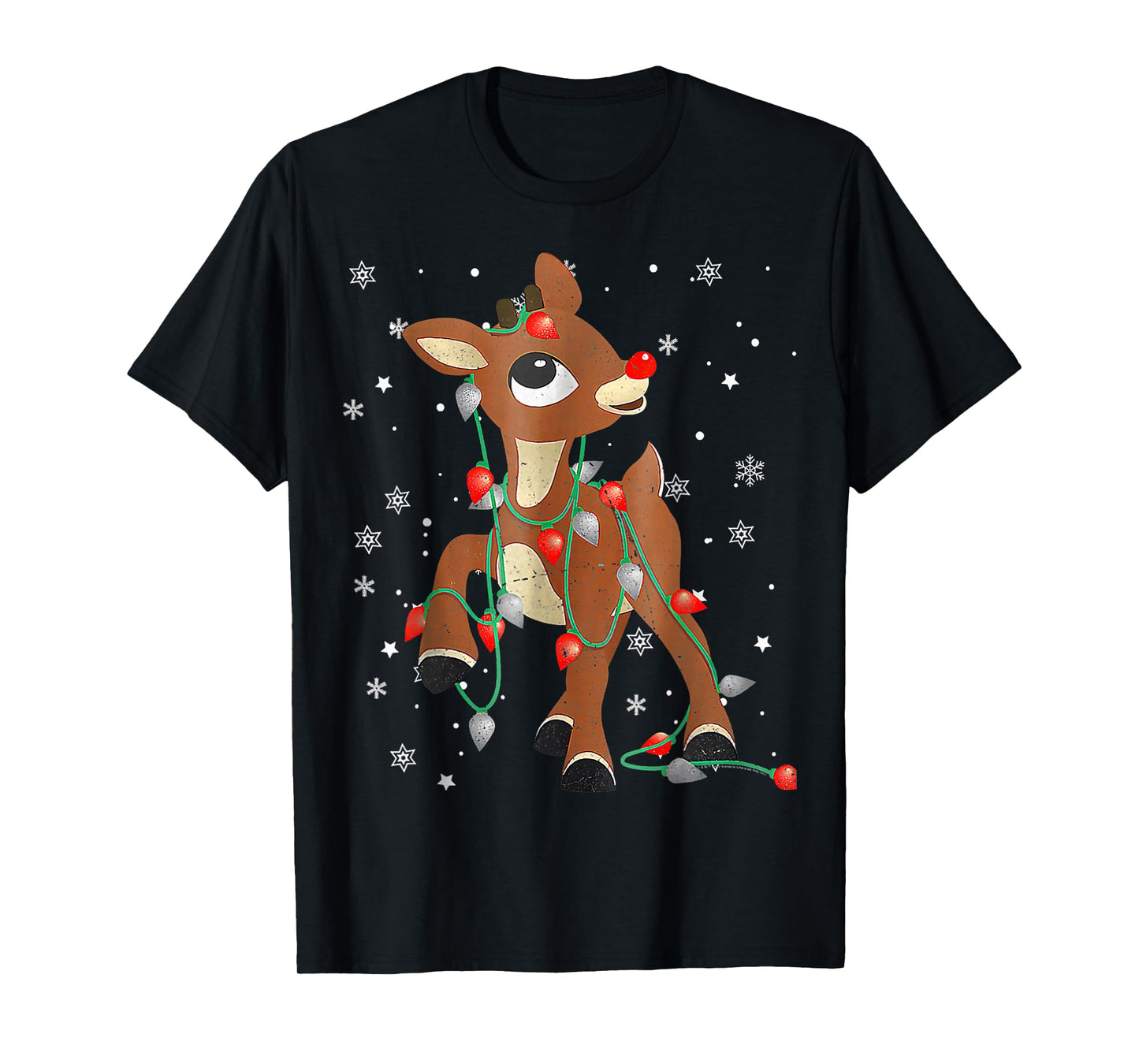 Cute Rudolph The Red Nose Reindeer for Kids Christmas T-Shirt